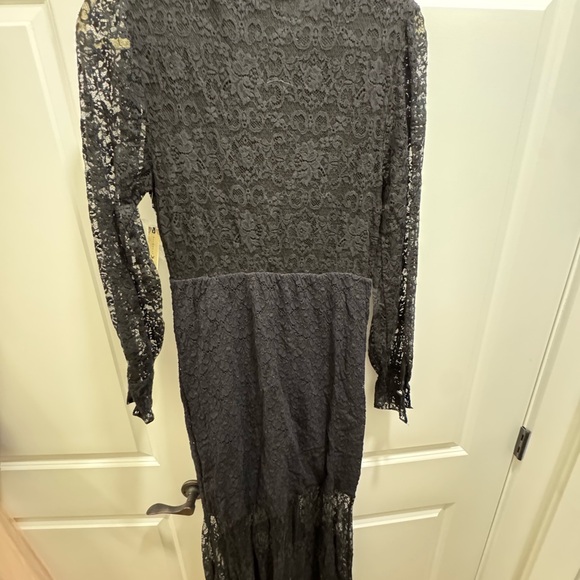 Free People Black Lace V-Neck Dress - Picture 7 of 7